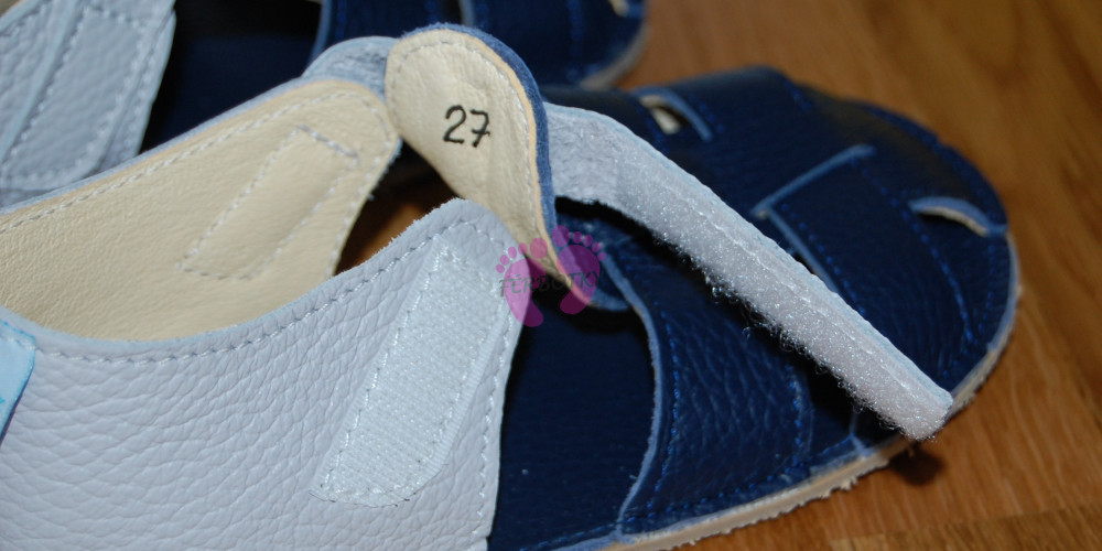 Baby Bare Shoes Gravel - páskové sandále modré